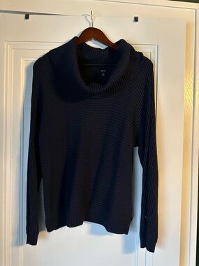 Apt. 9 Navy Ribbed Cowl Neck Sweater
